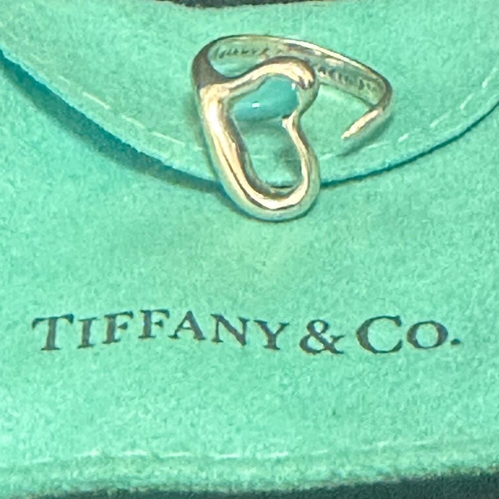 Vintage Tiffany & Co. Sterling Silver Elsa Peretti Open Heart Ring